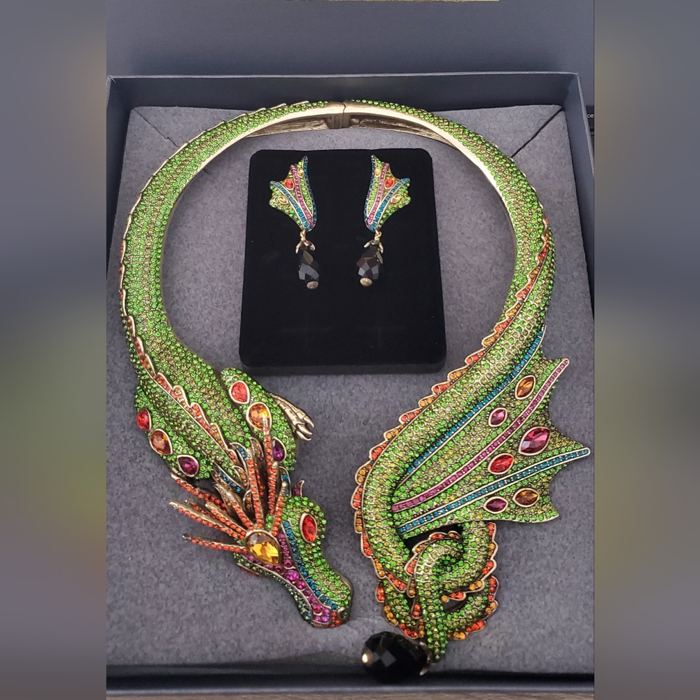 Heidi Daus Mythical Masterpiece Necklace and Earrings